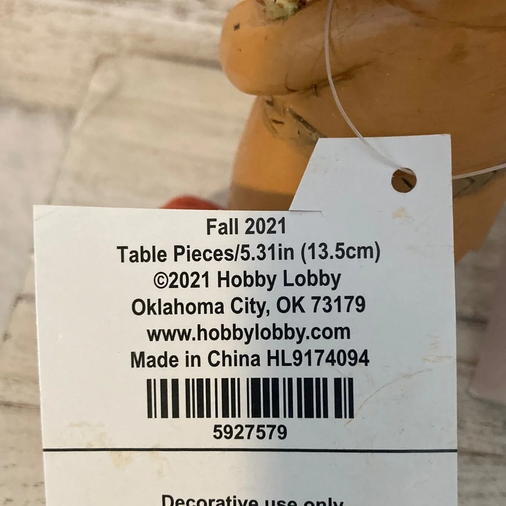 Hobby Lobby 2021 Festive Fox Figurines - Orange, Brown, White